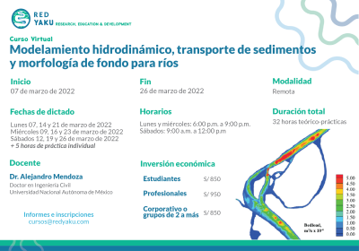 Curso Virtual de Especialización: Modelamiento hidrodinámico, transporte de sedimentos y morfología de fondo para ríos (2022-1)