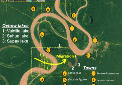 Estudio demuestra que los cortes de meandro del río Ucayali afectarían al poblado de Jenaro Herrera en Loreto, Perú